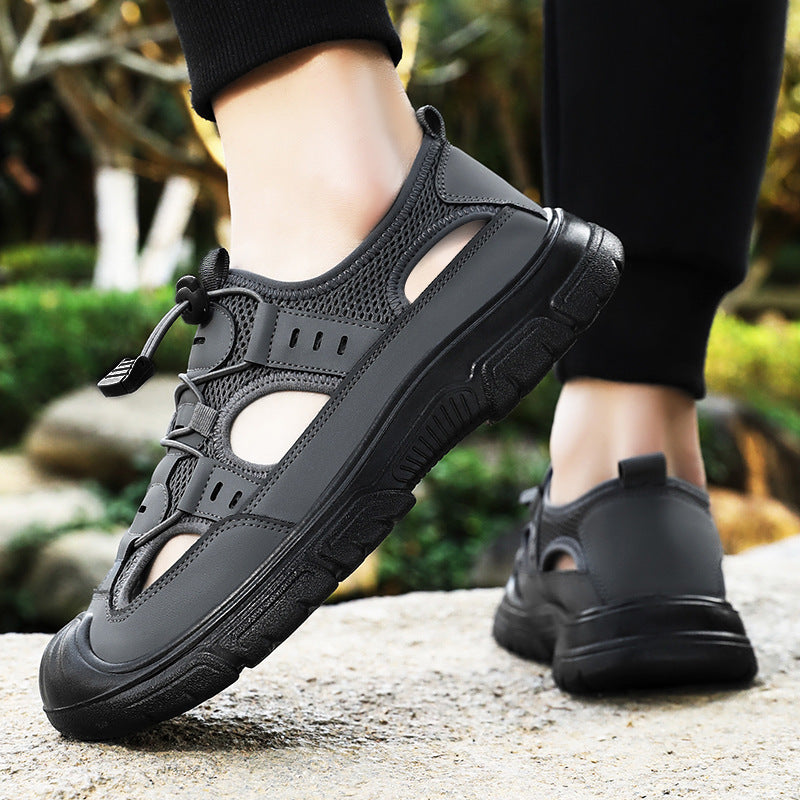 Summer Beach Hole Wading Rotating Button Sandals Men's Casual Shoes  EX-STOCK CANADA
