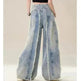 Jeans Destroyed Loose Burrs Wide Leg Bootcut Pants - EX-STOCK CANADA