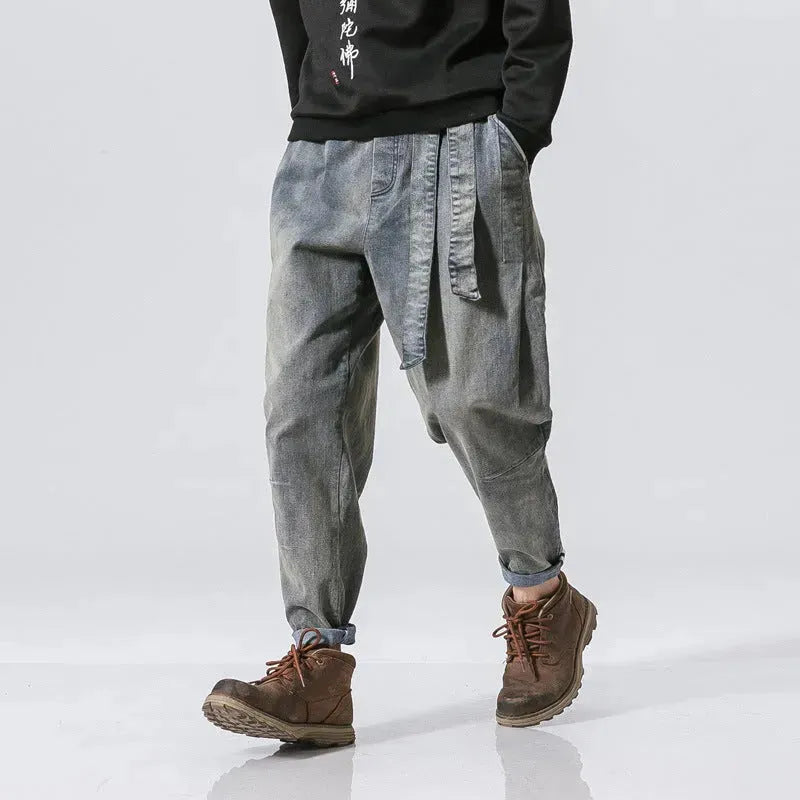 Retro Loose Denim Trousers Fashion Plus Size Men Jeans - EX-STOCK CANADA