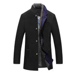 Medium Length Slim Fit And Versatile Stand Collar Men's Coat