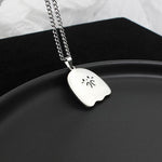 Stainless Steel Cute Ghost Couple Necklace Kawaii Animal Cat Pendant Necklace Lovers Friendship Jewelry Gifts EX-STOCK