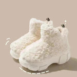 Botas de snelling de cachemir de invierno con plataforma de 6 cm cálida más aterciopel