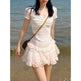 Sweet Girl Lolita High Waist Slimming Flounce Chiffon layered Mini Lace Skirt - EX-STOCK CANADA