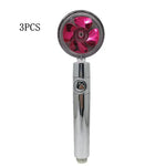 Propeller Driven Shower Head With Stop Button And Cotton Filter Turbocharged High Pressure Handheld Shower Nozzle - EX-STOCK CANADA