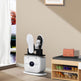 Inflatable ironing machine in use with garment on inflatable form