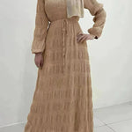 Vestido de gasa dulce de moda de la mujer Medio Oriente Dubai Abaya Vestido informal Abaya
