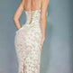 Women White Lace Wedding Dinner Party Cocktail Bodycon Spaghetti Strap Split Long Dress - EX-STOCK CANADA