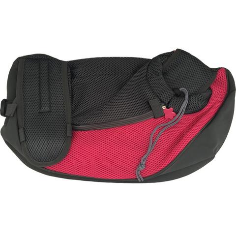 Red Pet Sling Carrier Bag – Breathable Mesh Shoulder Bag for Small Dogs & Cats | S & M | 5 Colours
