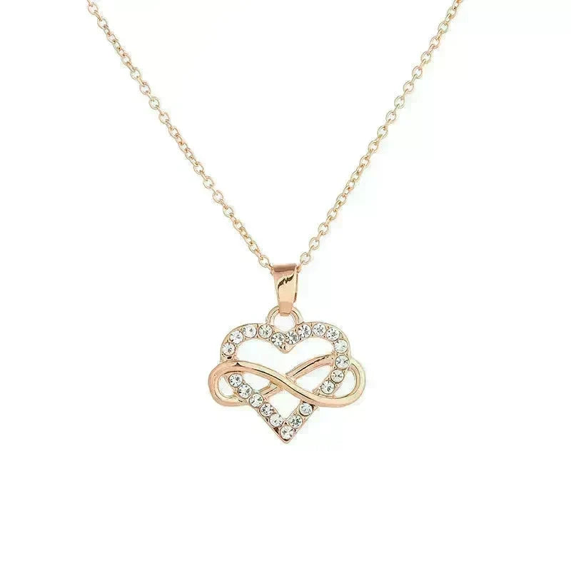 Unlimited Love Necklace Women Wrapped Love Valentine's Day Gifts All Match High-grade Can Not Be Dropped Collarbone Chain - EX-STOCK CANADA