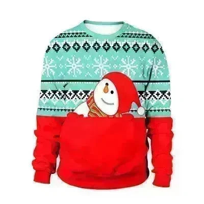 Ugly Christmas Sweater For gift Santa Deer Elf Funny Pullover - EX-STOCK CANADA