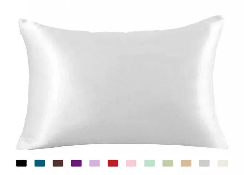 Pillowcase Satin Solid Color Simulation Silk Single Pillowcase Ice Silk Pillowcase - EX-STOCK CANADA