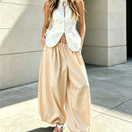 Women's Elastic-Waist Balloon Wide-Leg Pants — product view 7 of 13 | EX-STOCK