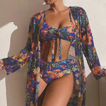 Women's Long Blouse Split Bikini Plus Size Suit - EX-STOCK CANADA