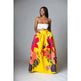 Elegant Bottoms Skirt Floral Long Maxi prairie Skirt - EX-STOCK CANADA
