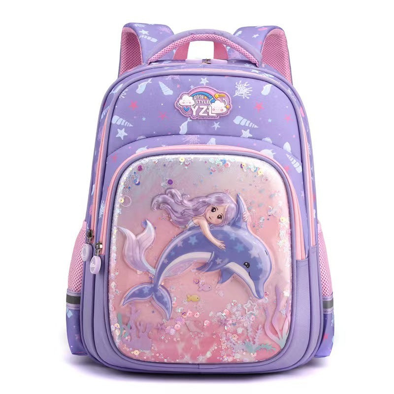 Decompression Waterproof Good-looking Mermaid Children Backpack EX-STOCK