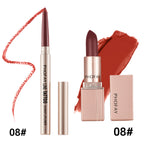 PHOFAY lipstick and lip liner with swatches on a white background