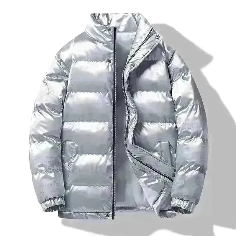 Men's Winter Fashion Printed Zip button Thick Rain Puffer Jacket - EX-STOCK CANADA