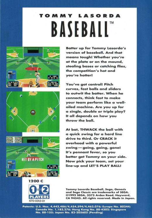 Tommy Lasorda Baseball 