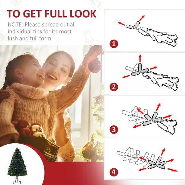 4ft Prelit Artificial Optical Xmas Tree Spruce Hinged Full Tree EX-STOCK Canada 