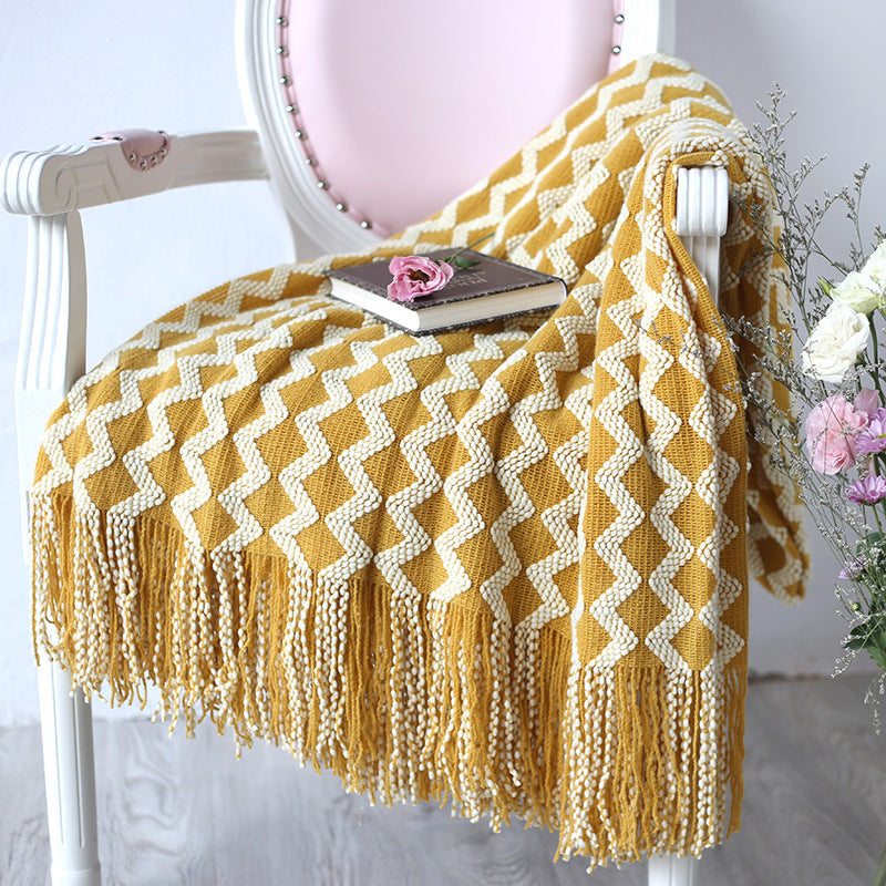 Knitted Wool Blanket Cashmere Blanket EX-STOCK Canada 