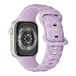 Embossed Rose Silicone Watch Strap