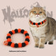 Naughty Cat Collar Pet Trick Or Treat Pumpkin Collar EX-STOCK