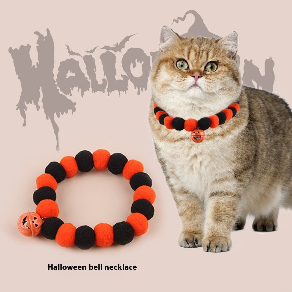 Naughty Cat Collar Pet Trick Or Treat Pumpkin Collar EX-STOCK