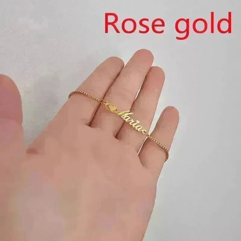 Women Custom and Personalized  Stainless Steel English Letter Bracelet From Europe And America - EX-STOCK CANADA