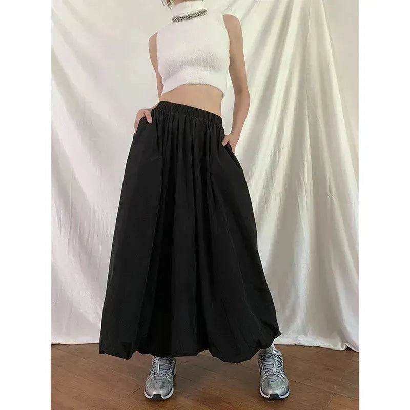 Women's All-match Simple Elegant Gathered Long  Maxi Skirt - EX-STOCK CANADA