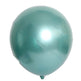 Teal balloon on a white background