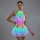 White RGB LED light-up party dress outfit | EX-STOCK Canada product gallery image 4