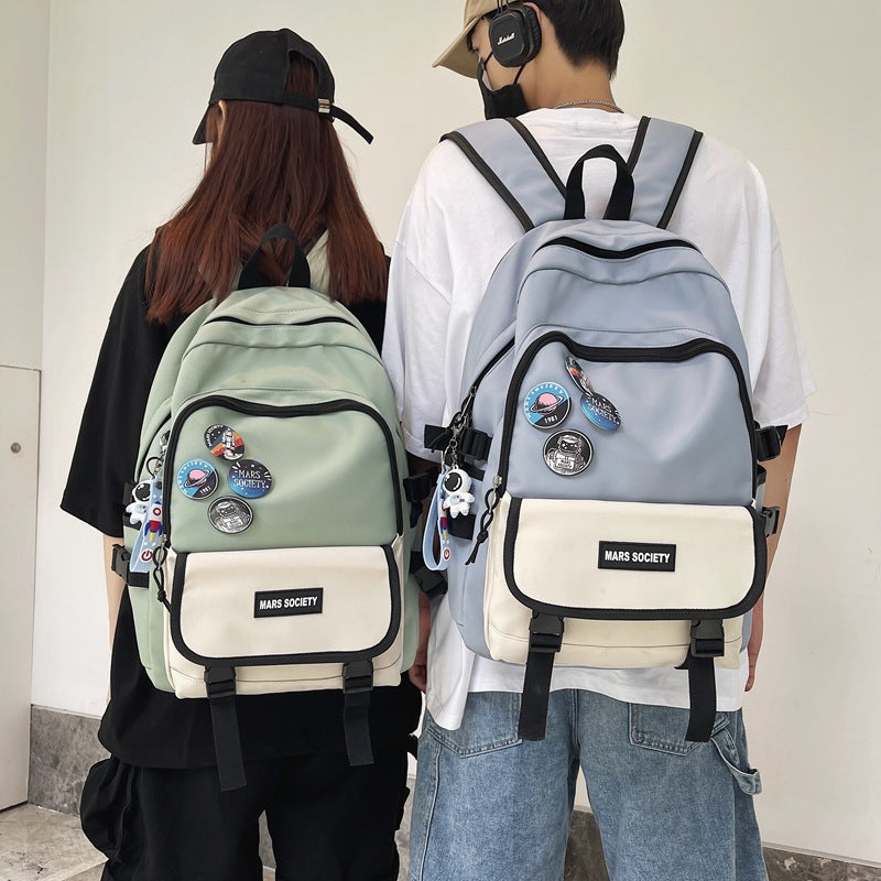 Mars Society Nylon Backpack – College & High School Students | Large Capacity, Astronaut Badge
