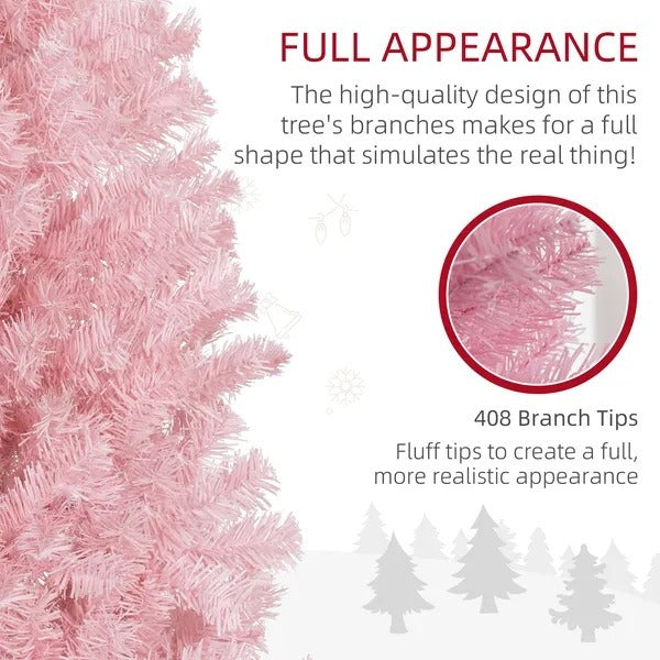 5FT Pencil Christmas Tree, Artificial Christmas Tree With Automatic Open For Home Party EX-STOCK Canada 