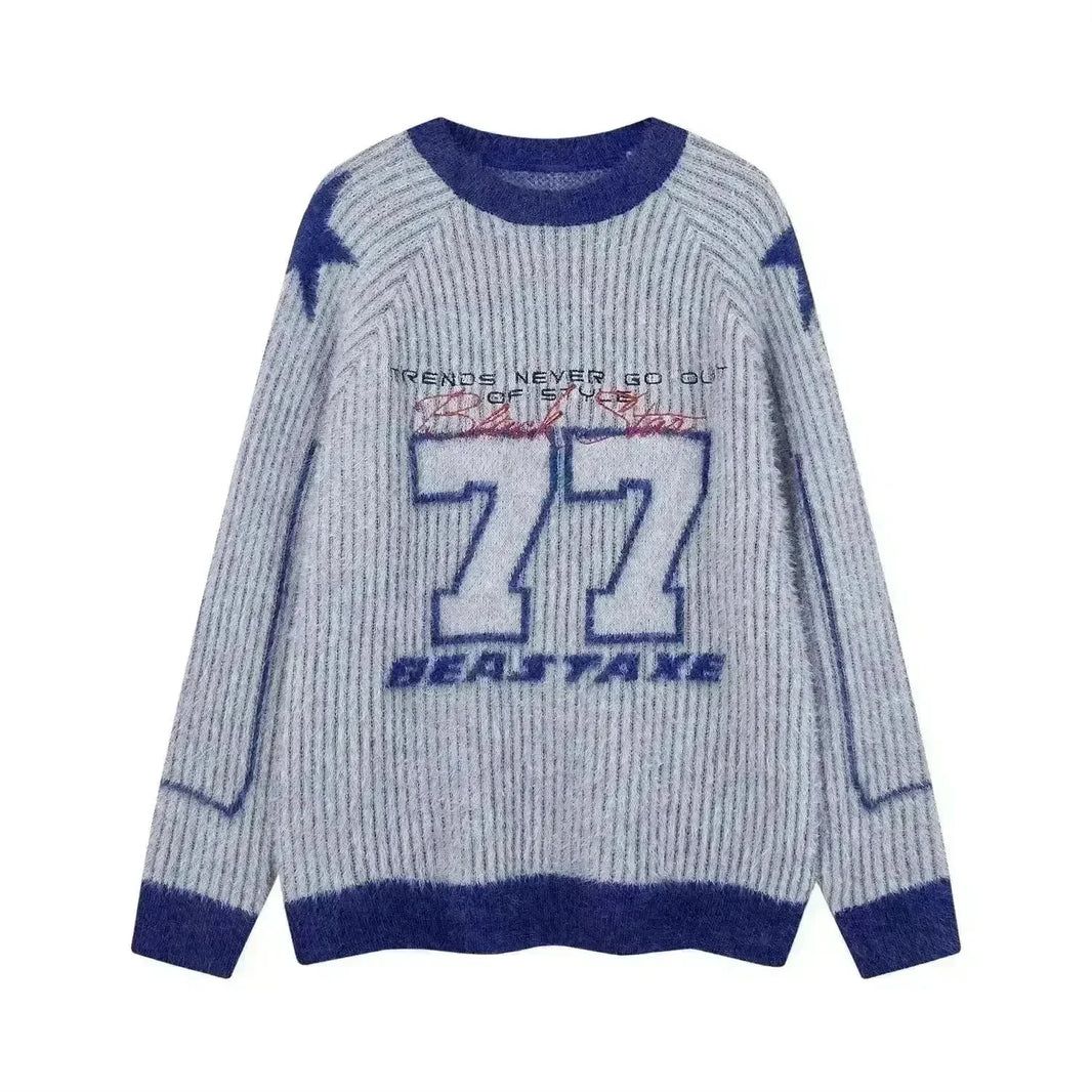 New Trend Autumn Winter Round neck Oversized Pullover Wool Sweater for Teenagers - EX-STOCK CANADA