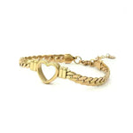 Fashion Simple Hollow Heart Titanium Steel Valentine Bracelet gift - EX-STOCK CANADA