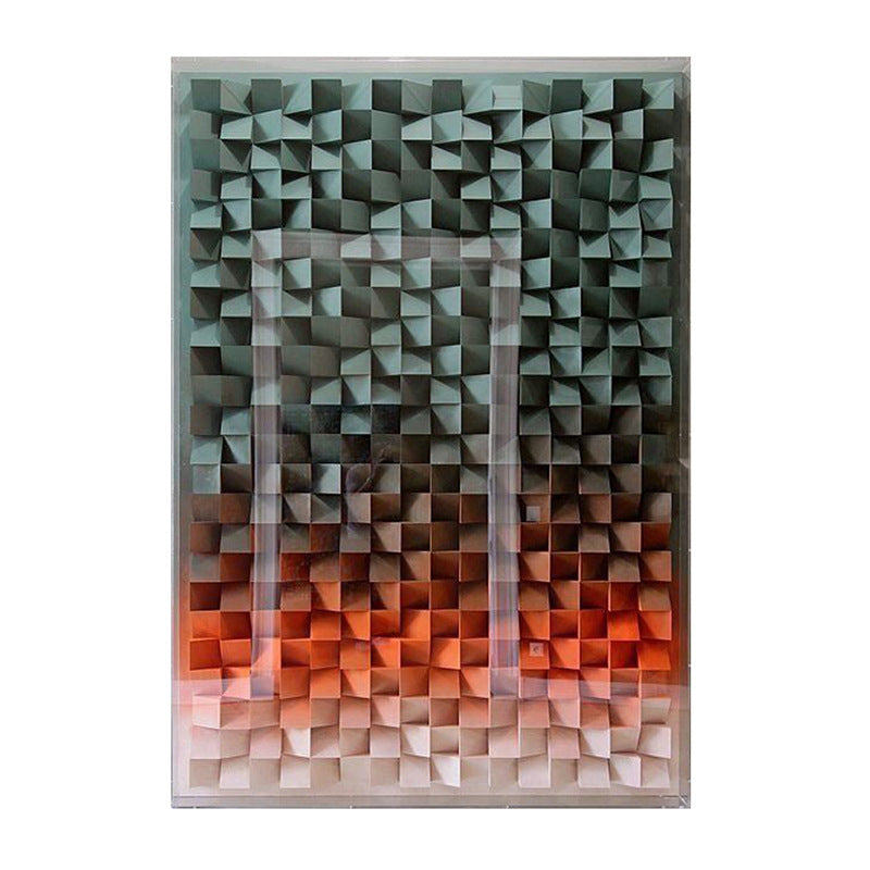 Decorative Three-dimensional Mosaic Wood Block Canvas Painting 