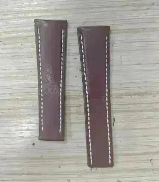 22mm 24mm Black Brown Blue Bamboo Grain Cowhide Watch Strap - EX-STOCK CANADA