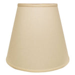 Extra Deep Empire Hardback Lampshade With Washer Fitter, Beige Color Fabric Lampshade For Table Lamps, Natural Linen, 9 Top X 16 Bottom X 14 Height EX-STOCK