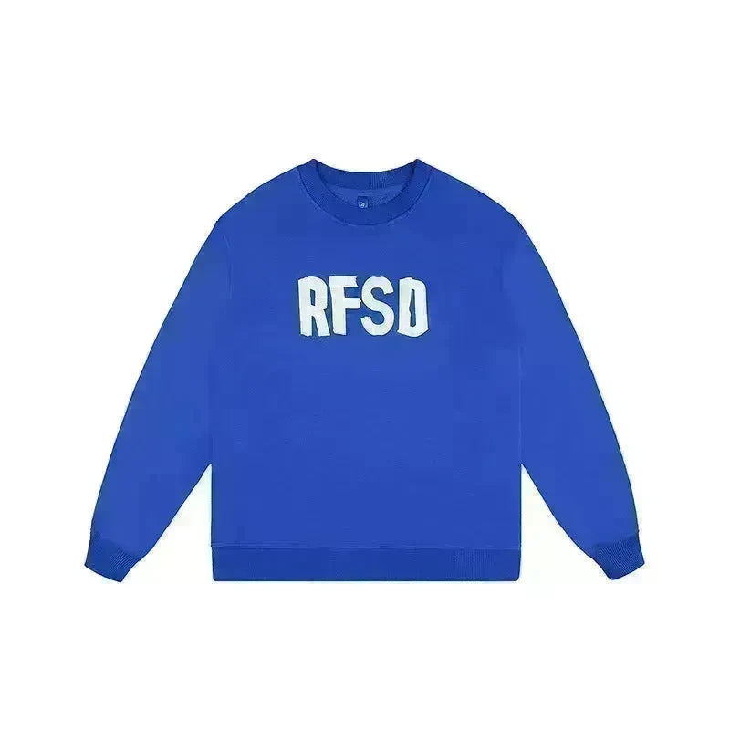 Fleece-lined Loose Street Drop-shoulder Printed Round Neck Sweatshirt Unisex - EX-STOCK CANADA