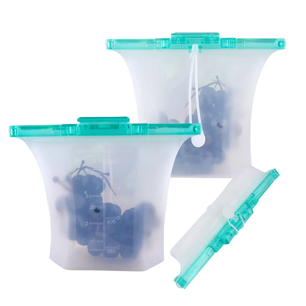 Kitchen Refrigerator Silicone Food Storage Bag - EX-STOCK CANADA