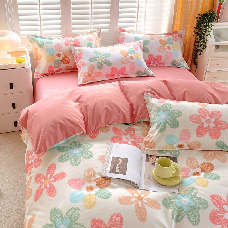 3 Piece Spring Floral Duvet Cover Set For Women Adults Home Bedroom Flowers Bedding Set With 2 Pillowcases Twin Full Queen King Size EX-STOCK Canada 