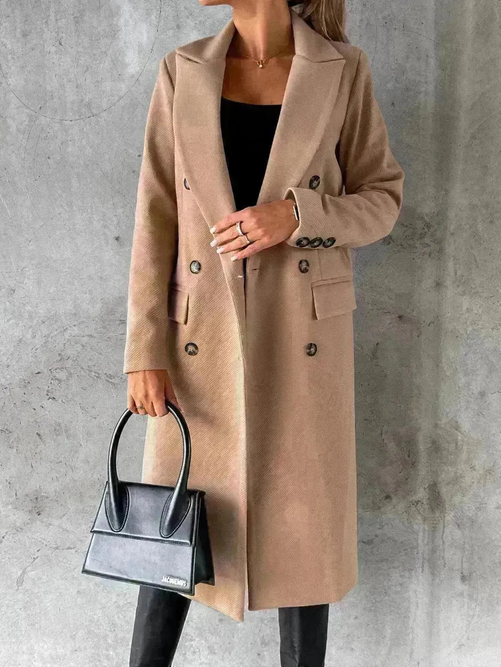 Classy Fashion Long Winter Coat Office Workwear for ladies Long Blazer overcoat