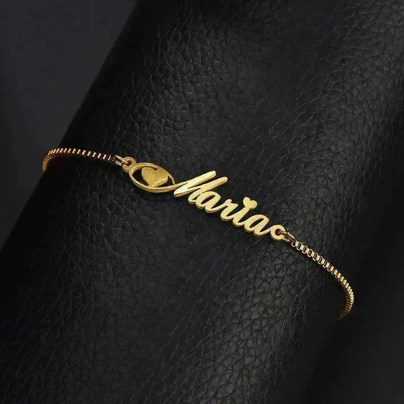 Women Custom and Personalized  Stainless Steel English Letter Bracelet From Europe And America - EX-STOCK CANADA