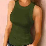 Plain Round Neck Slim fit Vest top For Women - EX-STOCK CANADA