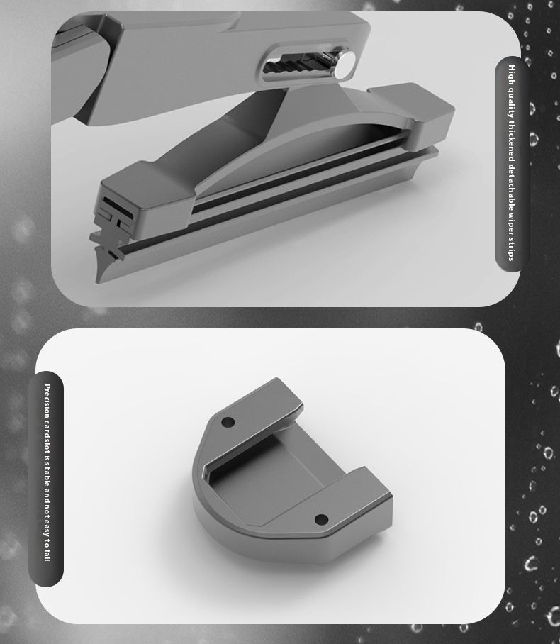 Two gray metal tools on a gradient background