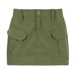 Simple Tooling Style Pocket Army Green Woven Hot Girl A- Line Mini Hip Cargo Skirt Summer - EX-STOCK CANADA