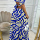 Off Shoulder Summer Maxi Dress Hollow out Cute Flowy dress - EX-STOCK CANADA