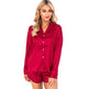 Lapel Long Sleeve Shorts Pajamas For Women EX-STOCK