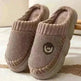 Plus Size Colorblock Plush Slippers For Women Men Winter Warm Home Slipper Indoor Thick-soled Fleece Shoes Couple - EX-STOCK CANADA