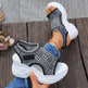 Summer Fishmouth Chunky Wedge Sandals Women's Casual Breathable Footwear Daily Shoes 